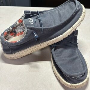 Hey Dude Men's Blue/Grey Slip-On Loafers